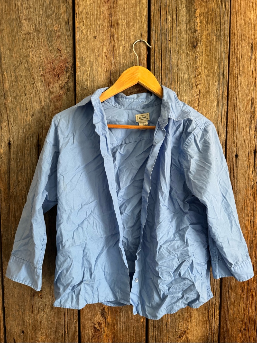 L.L.Bean Women's Pale Blue Cotton Shirt